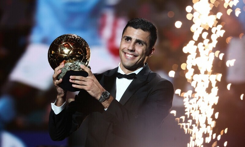 Rodri wins men’s Ballon d’Or as Real Madrid boycott