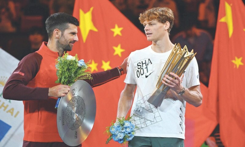 Sinner wins in Shanghai to extend Djokovic’s wait for 100th title