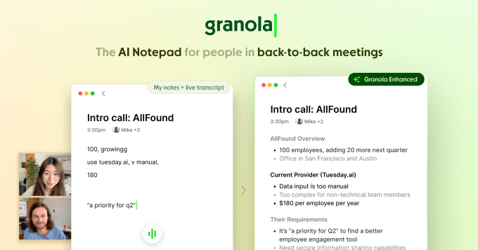 VCs love using the AI meeting notepad Granola, so they gave it $20M