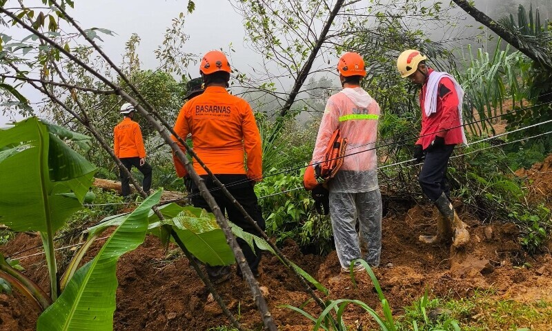 Indonesia rescuers search for survivors as landslide kills at least 17